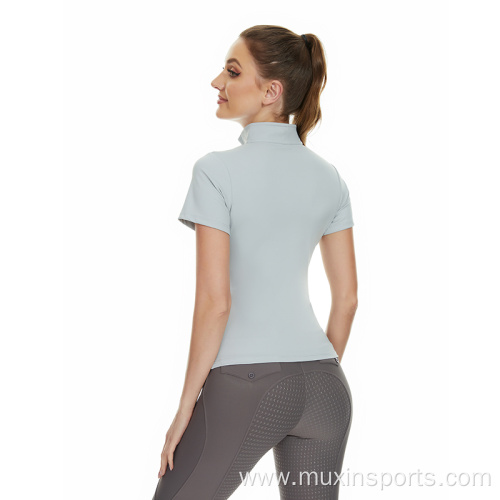 Women Horse Riding Base Layer Clothing Gray